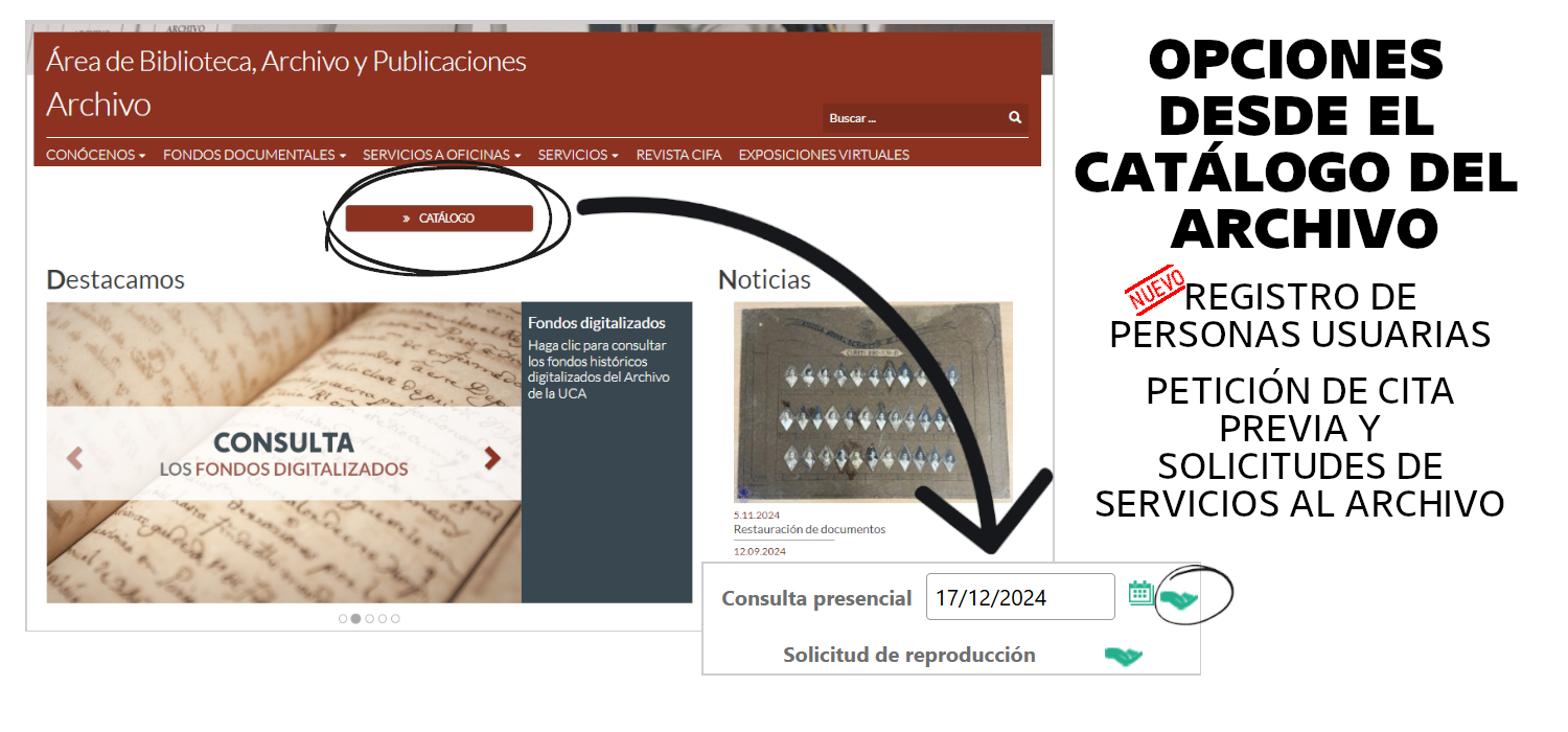 Nueva forma, más sencilla, de solicitud de servicios al Archivo