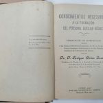 Conocimientos necesarios a la formación del personal auxiliar médico, Enrique Alcina Quesada, 1938. Colección de F. Herrera Rodríguez