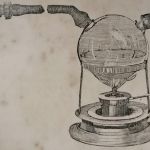 Aparatos para el desarrollo e inhalación de vapores, figura 8º, en Terapéutica respiratoria, M. J. Oertel, con la colaboración de Federico Rubio y Galí, 1893